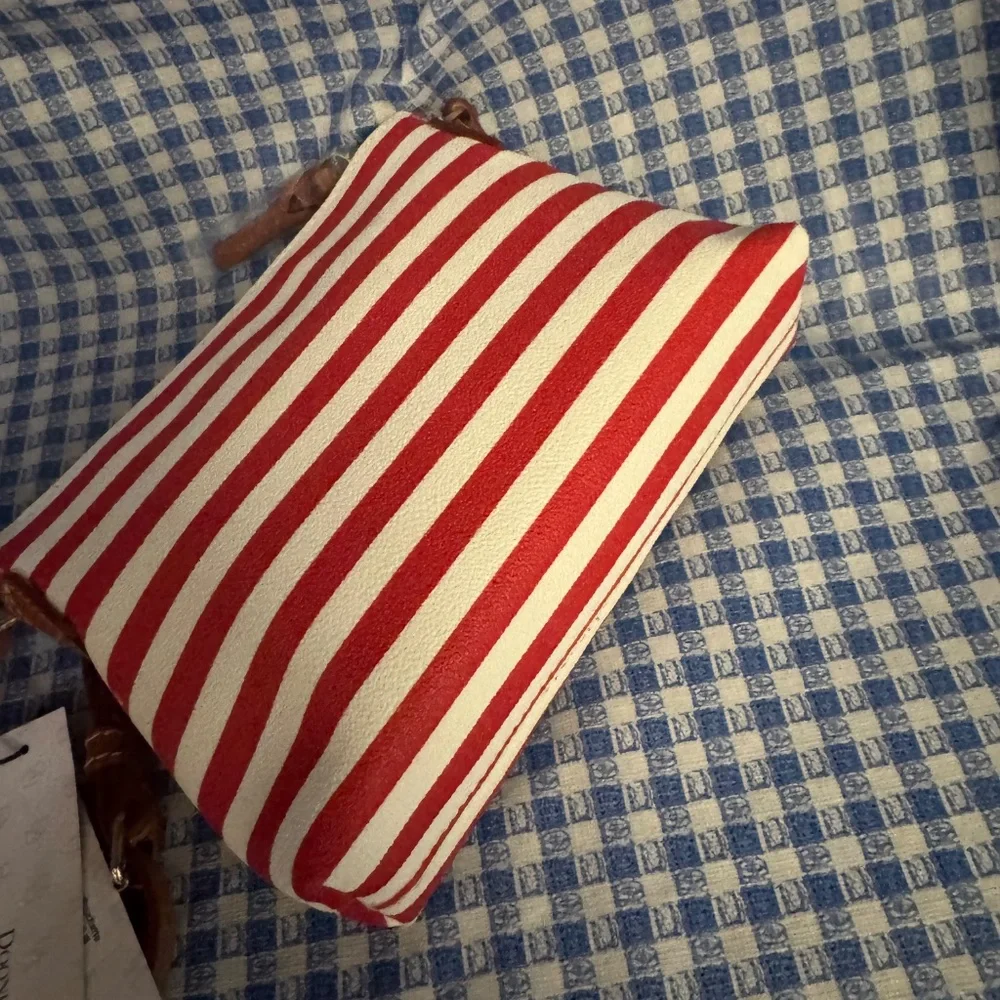 Dooney & Bourke Red and White Striped Purse NWT